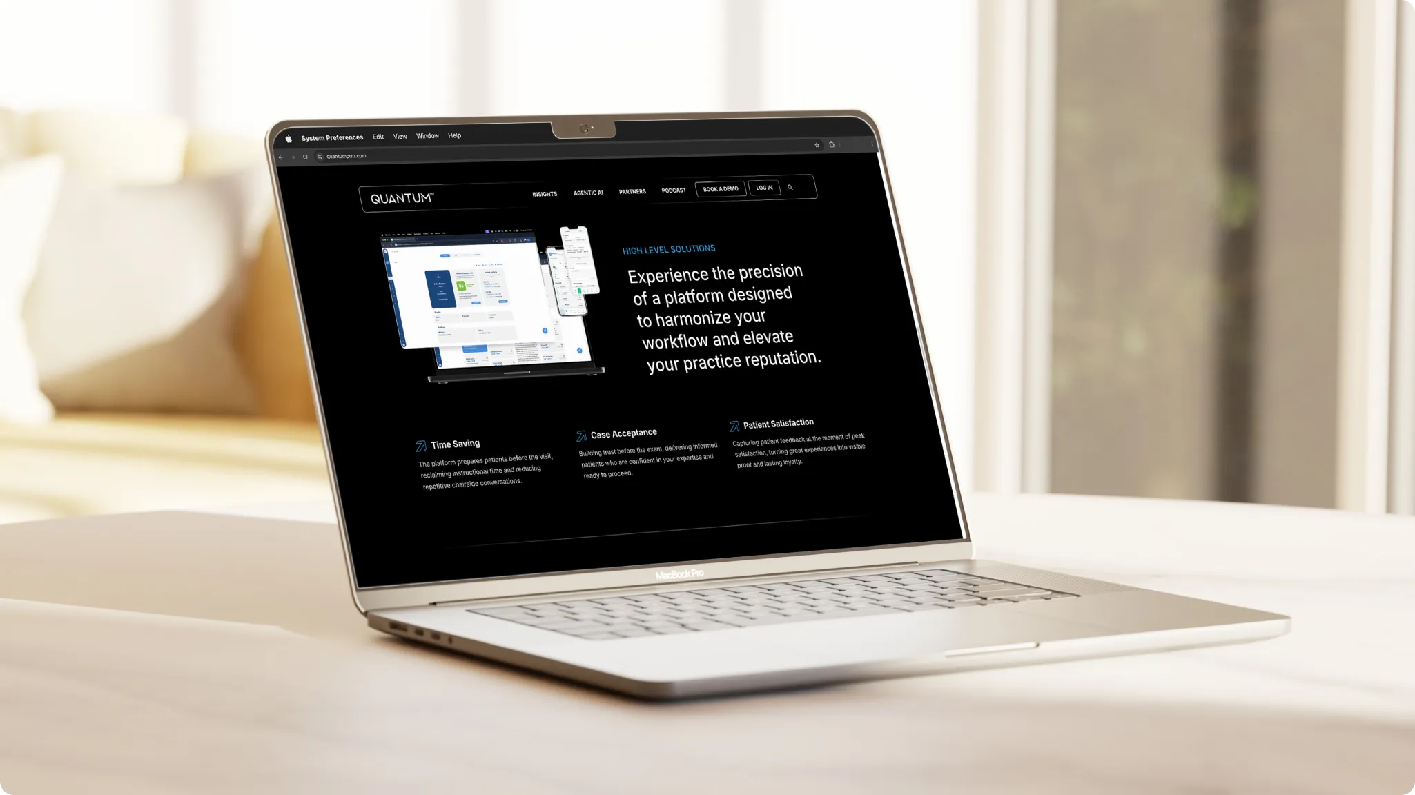 Quantum website desktop